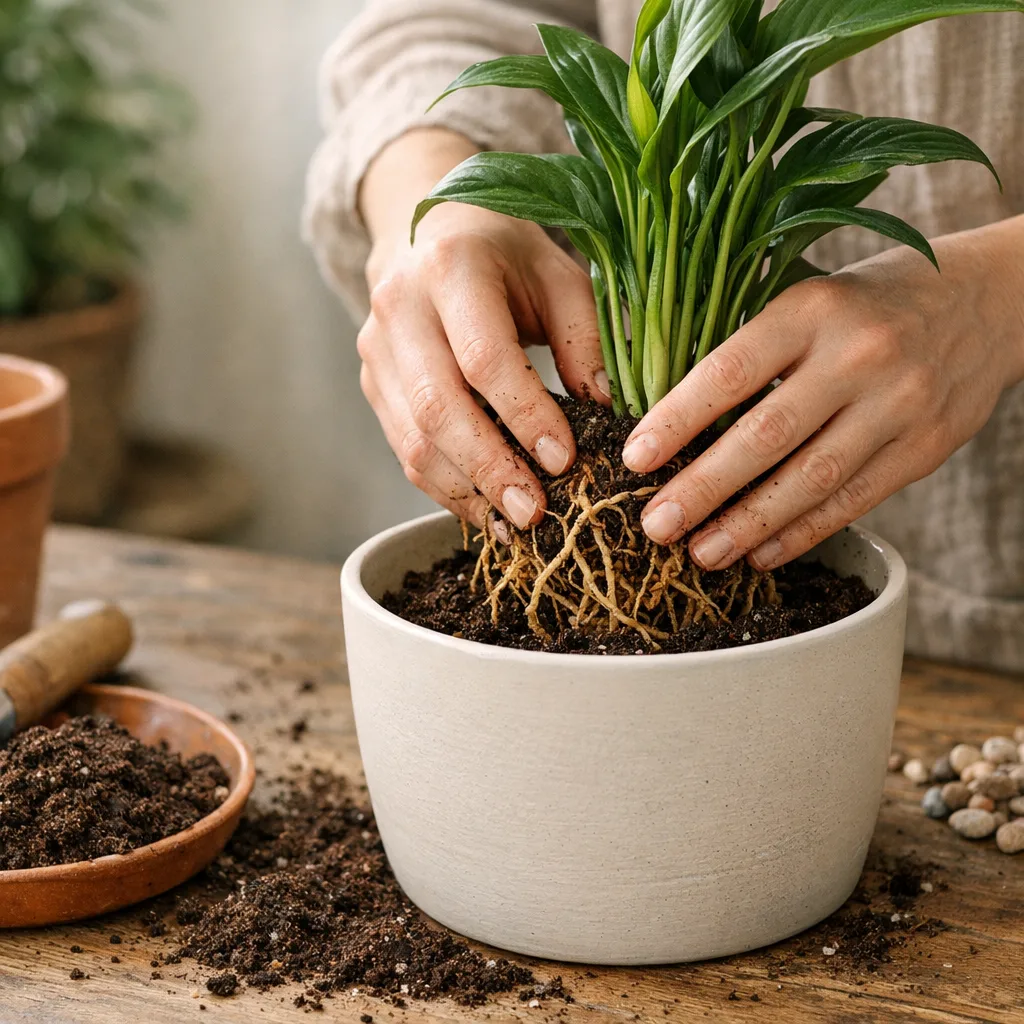 Rempotage des plantes d'intérieur